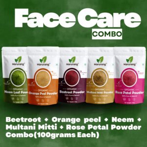Beetroot + Orange Peel + Neem + Multani Mitti + Rose Powder Comb