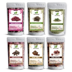 Dried Amla + Dried Reetha + Dried Shikakai + Dried Bhringraj + Dried Hibiscus + Dried Rosemary Leaves Combo